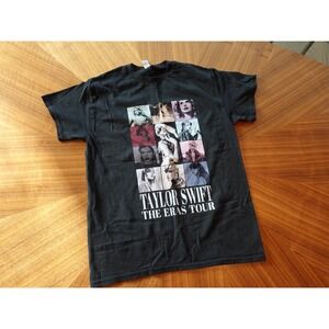 Taylor Swift The Eras Tour T-Shirt Women's Medium Black Official Merch US Dates